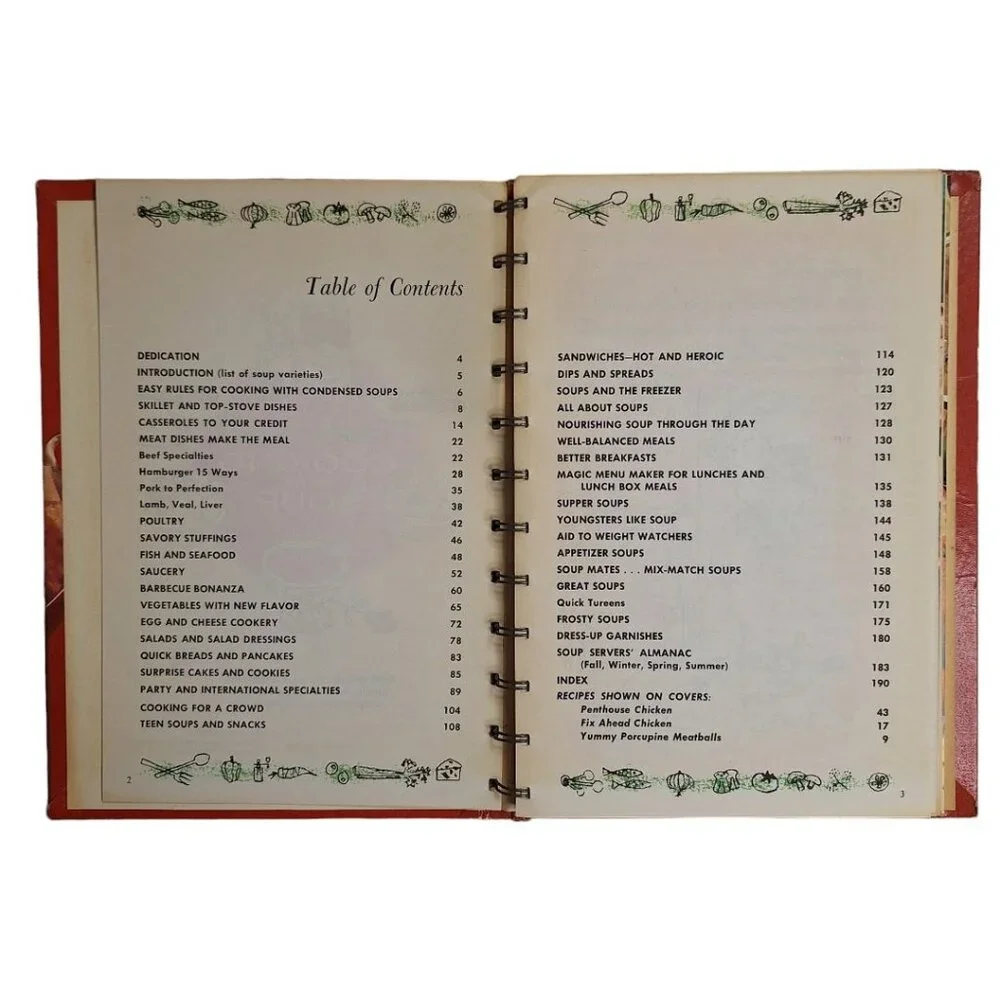 Campbell Cookbook Soup‎ Recipes Dishes Casseroles 1968 Edition Hardcover Vintage